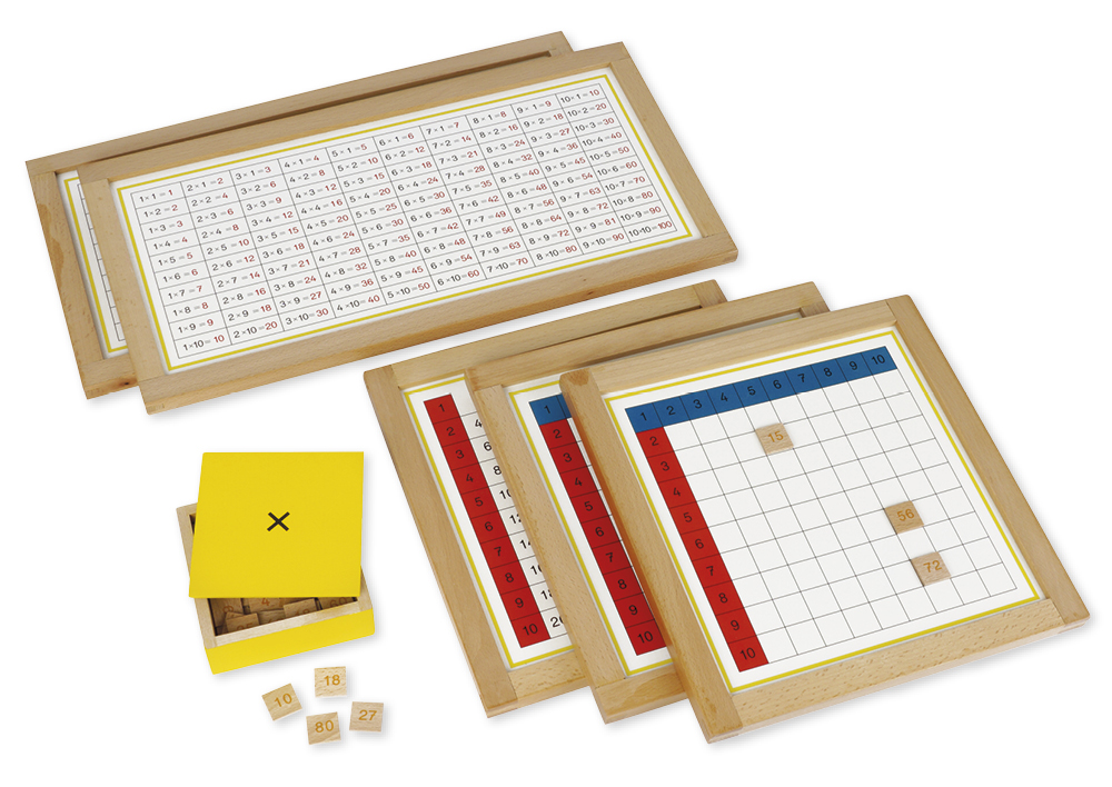 TimeTEX multiplikationstabeller i en træramme "Montessori Premium"