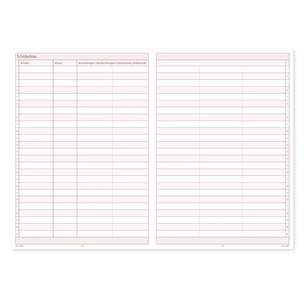 TimeTEX Sozial-Pädagogen-Schulplaner A4-Plus 2026/2027