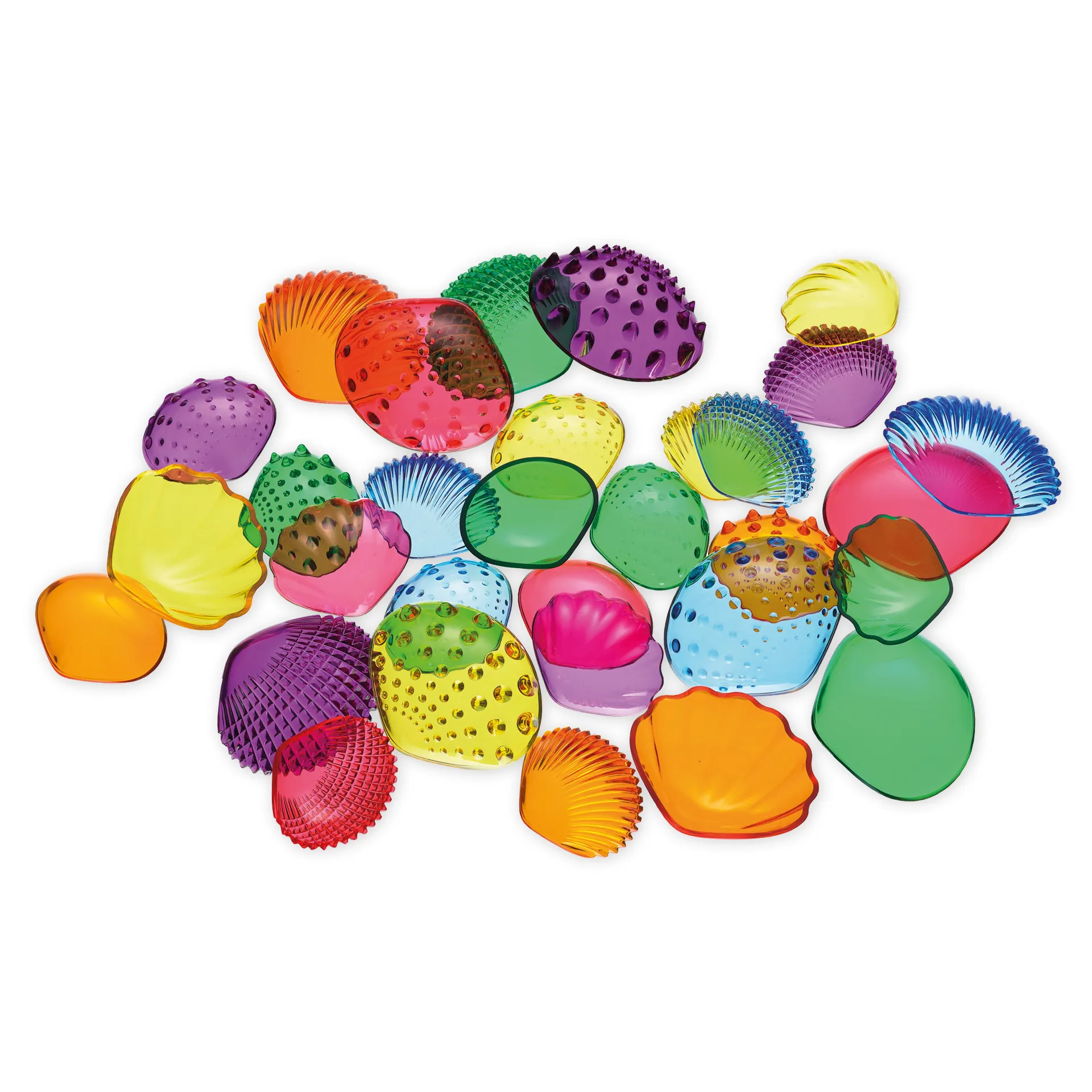 Muschel-Set, transparent und taktil, 108-tlg. Muschel-Set, transparent und taktil, 108-tlg.