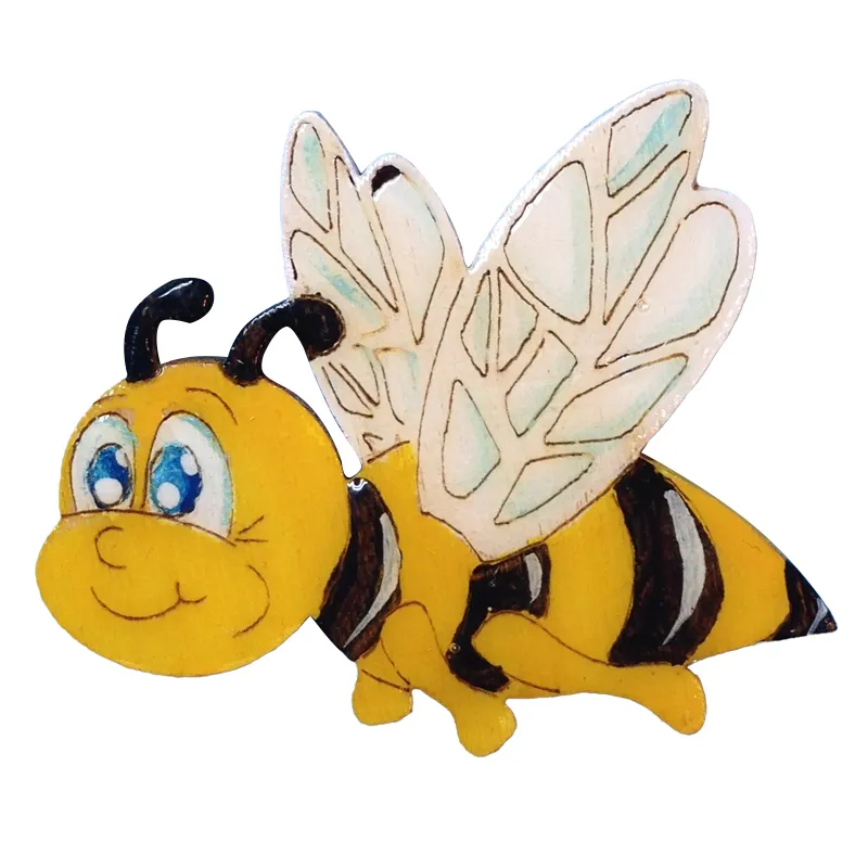 Biene aus Holz, 10x9 cm