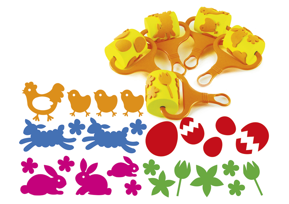 Hagemann Motiv-Druckrollen "Ostern", 5-tlg.