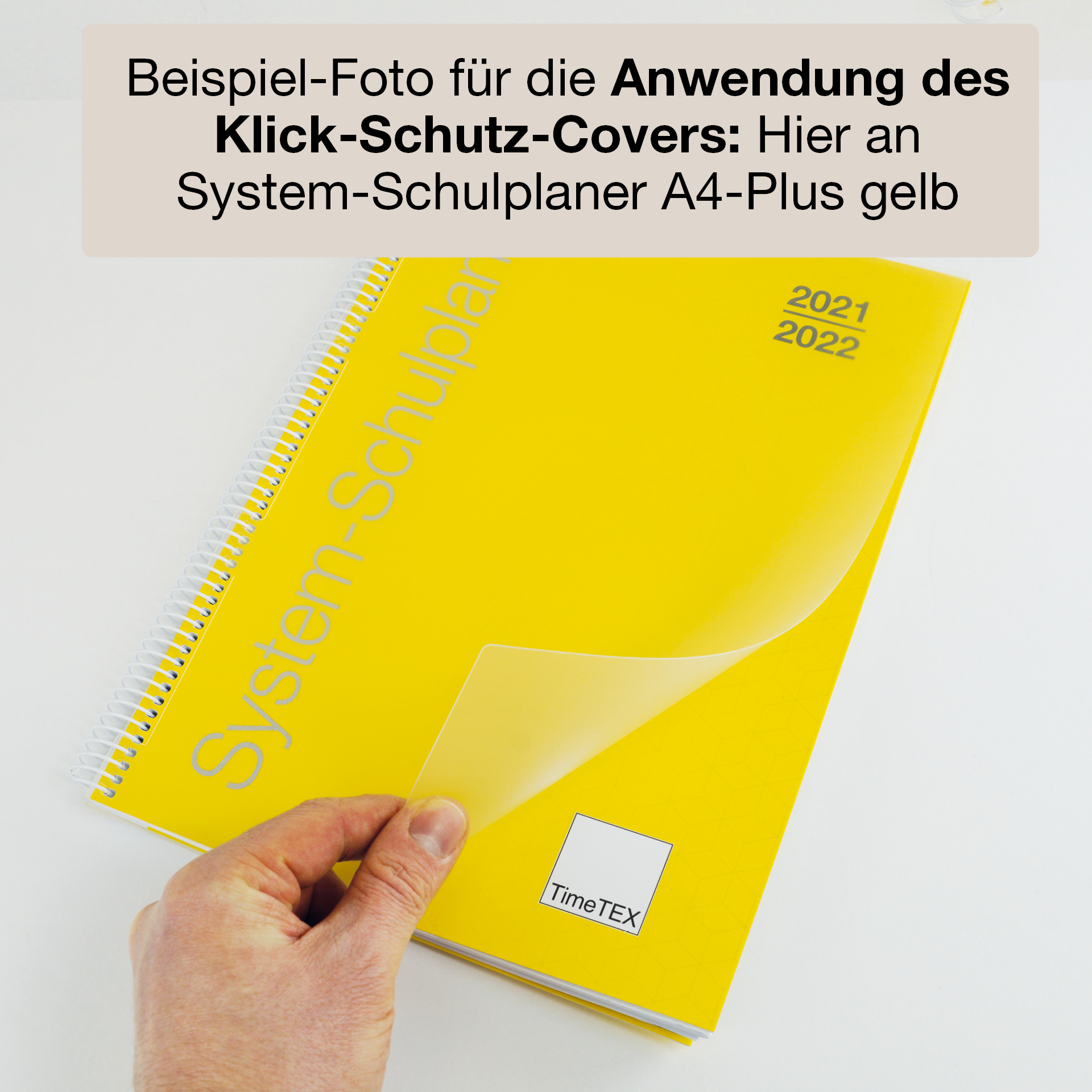System-Schulplaner-Set 2026/2027 A4, grün, mit Klick-Schutz-Cover