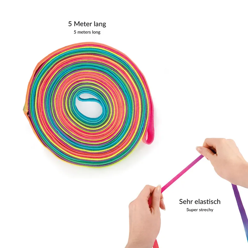 Rubber Twist "Regenboog", 5 m lang