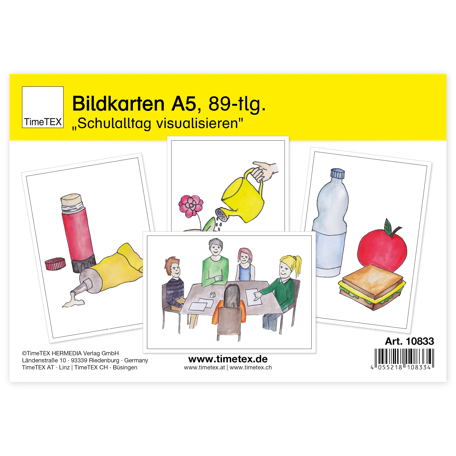 TimeTEX Bildkarten "Schulalltag visualisieren", 89-tlg.