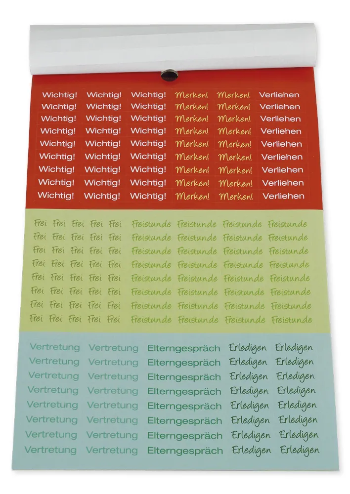 Block Organisations-Sticker XXL „Schulalltag“, 1.442 Stück