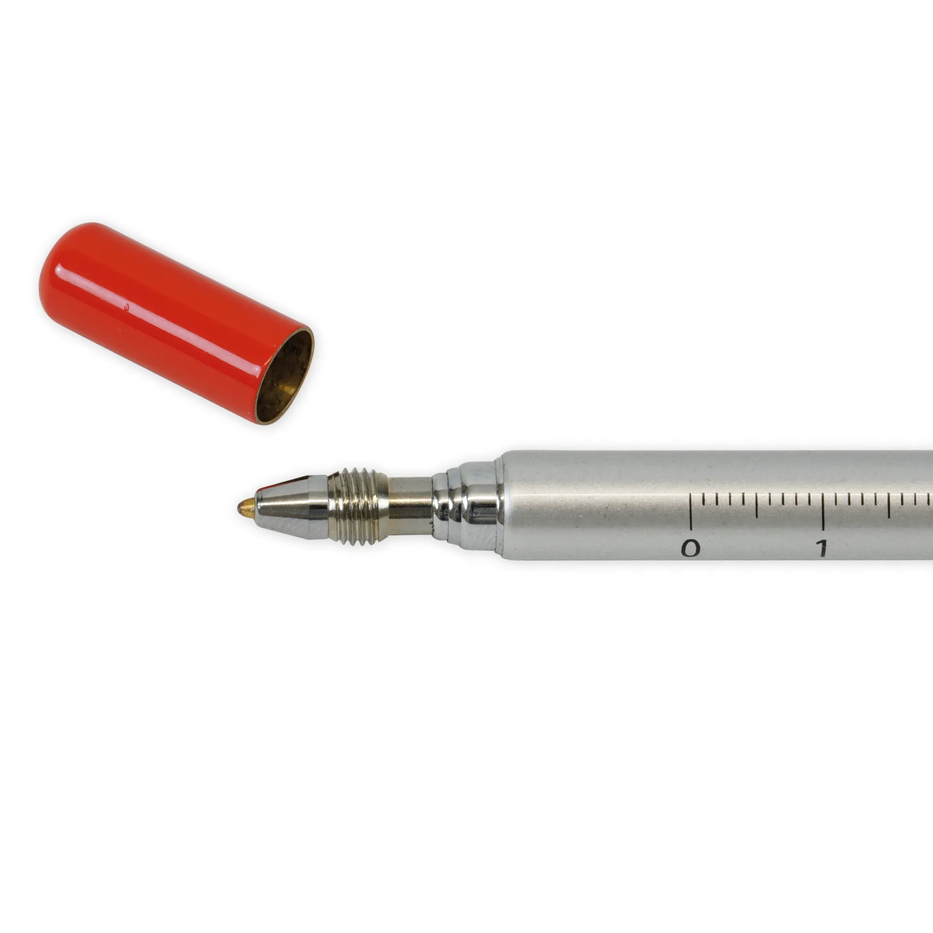 Teleskop-Korrigier-Stift rot mit Clip + 2 Ersatz-Minen
