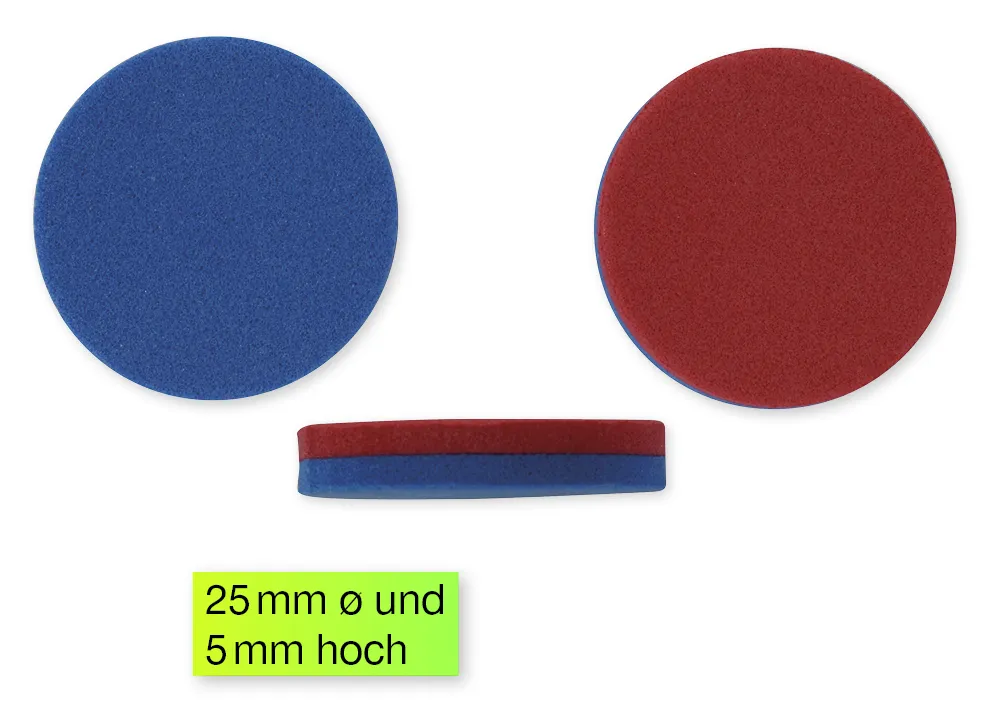 Flüster-Wendeplättchen blau/rot, 200 Stück in Dose