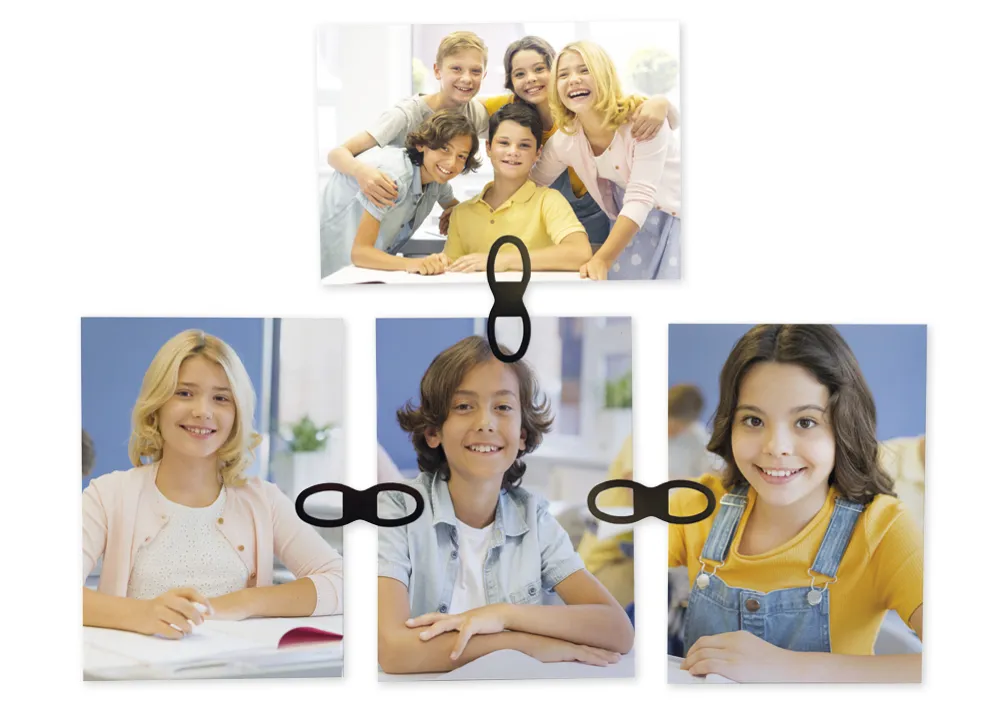 TimeTEX Metal Picture Puzzle Pegs Pack om 8