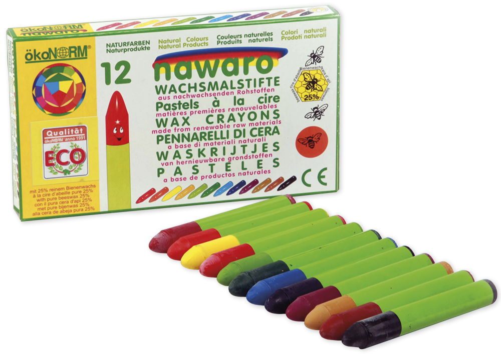 Hagemann Wachsmalstifte nawaro, 12-tlg.