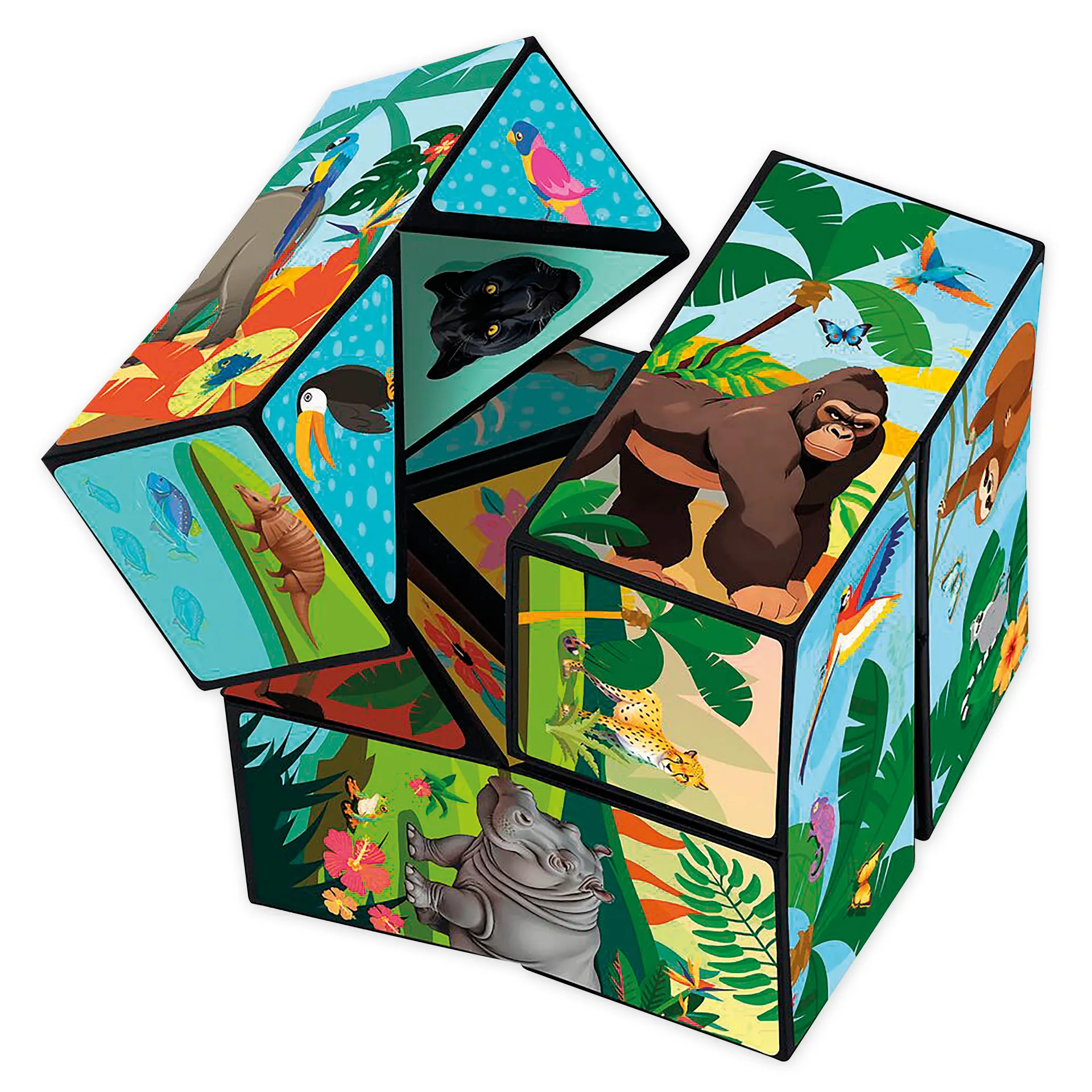 Magischer Puzzle-Würfel "Im Dschungel"