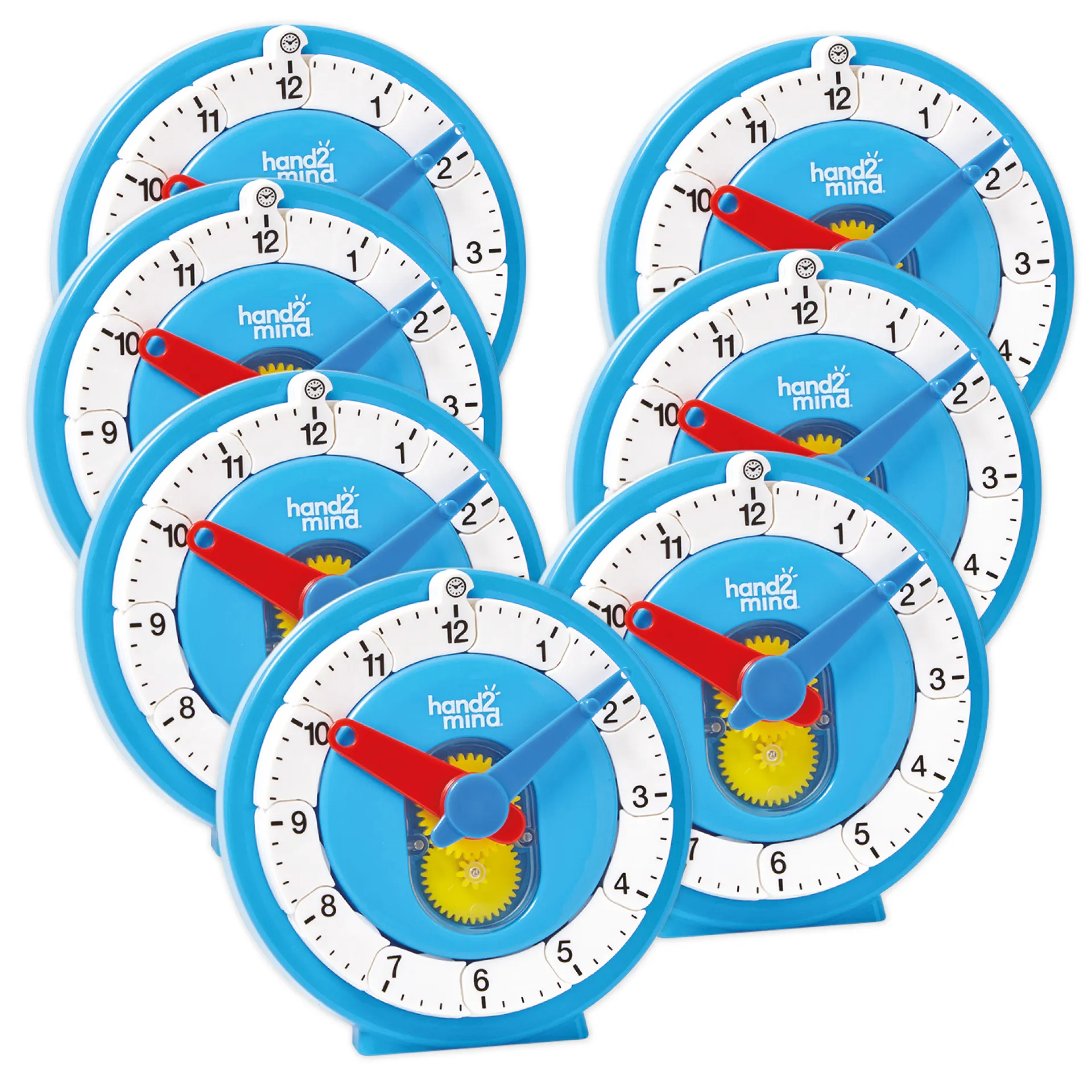 Klassenset Schüler-Lern-Uhren mit Zahlenstrahl, 24-tlg.