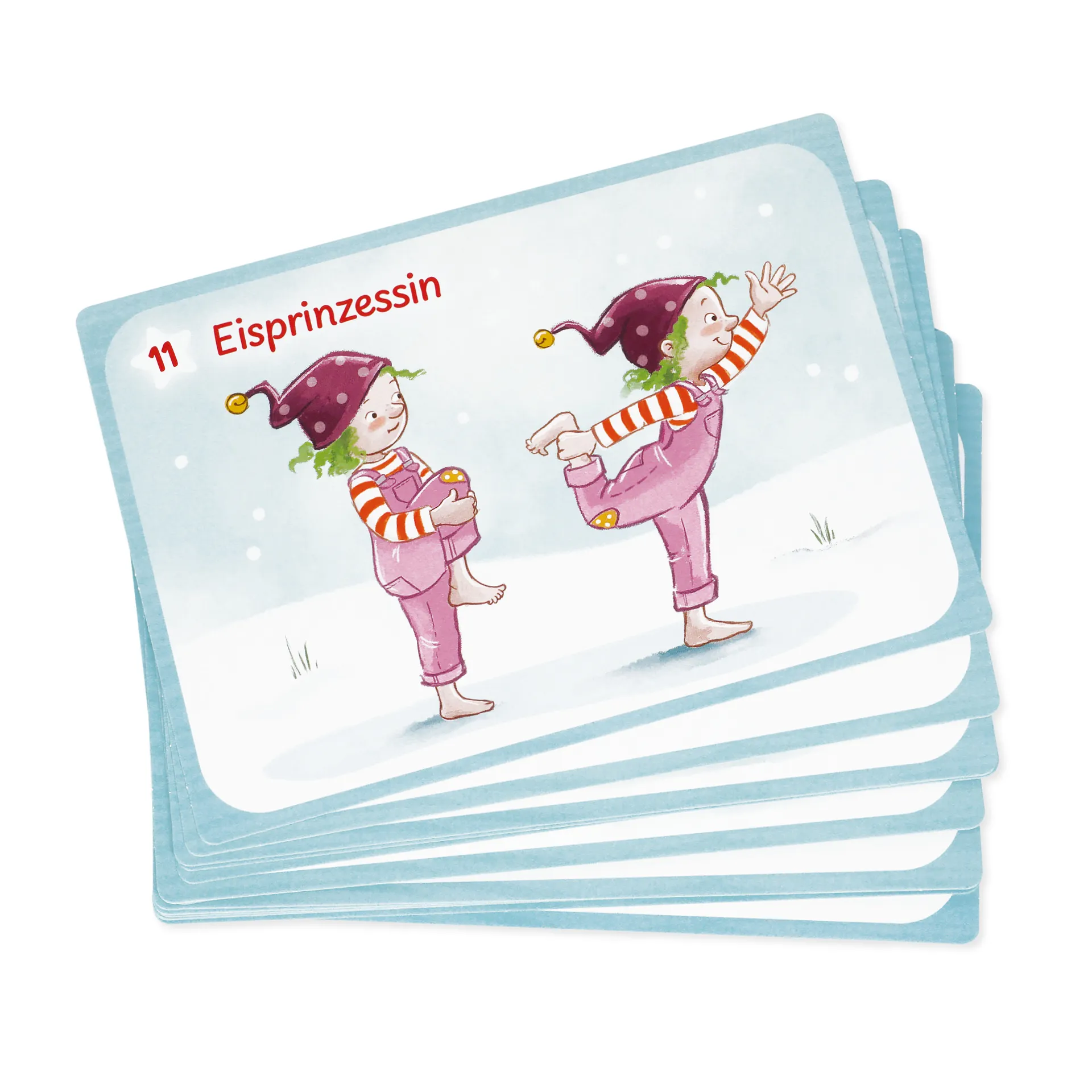 Karten-Set "Wichtel-Yoga Adventskalender", 32 Stück