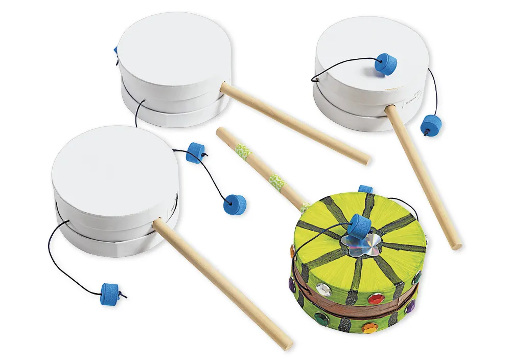 Bastelset "Handdreh-Trommel", 12 Stück