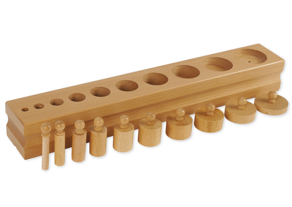 TimeTEX block med cylindrar 3 "Montessori Premium"