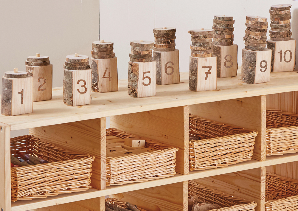 TimeTEX Astscheiben-Steckspiel zum Zählen bis 10, 65-tlg.