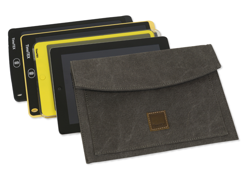 Tablet-Hülle aus Canvas mit Einstecktasche, 30x21 cm