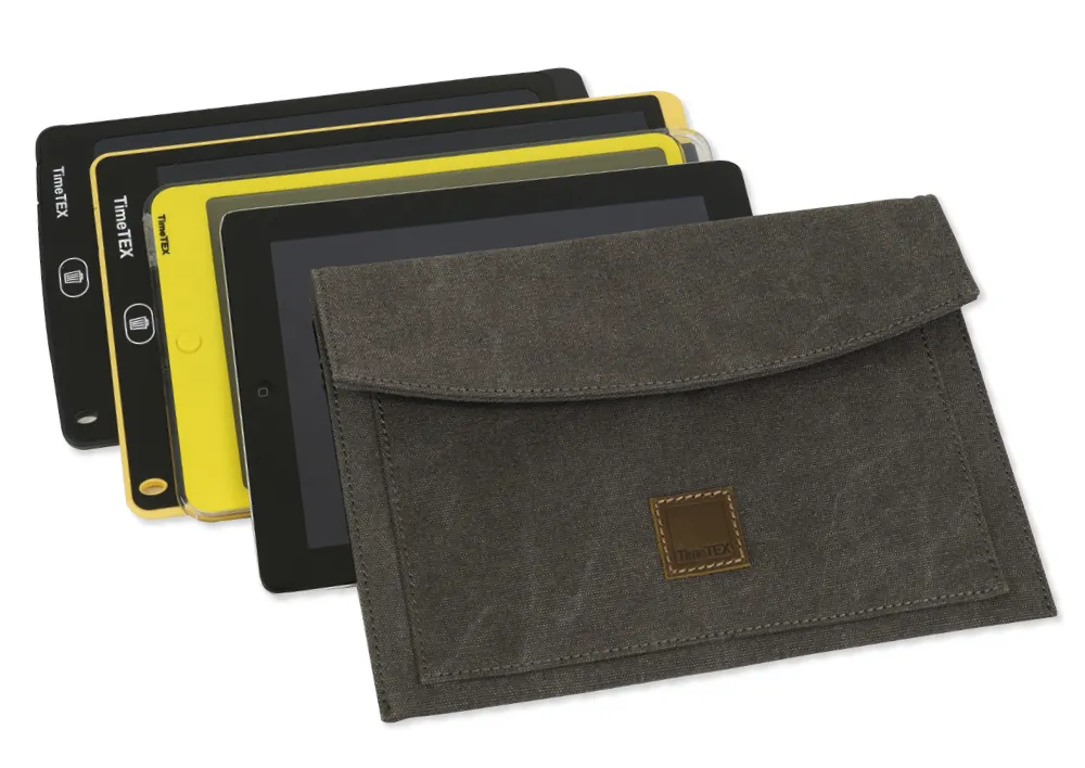 TimeTEX tabletfodral av canvas med glidficka, 30x21 cm