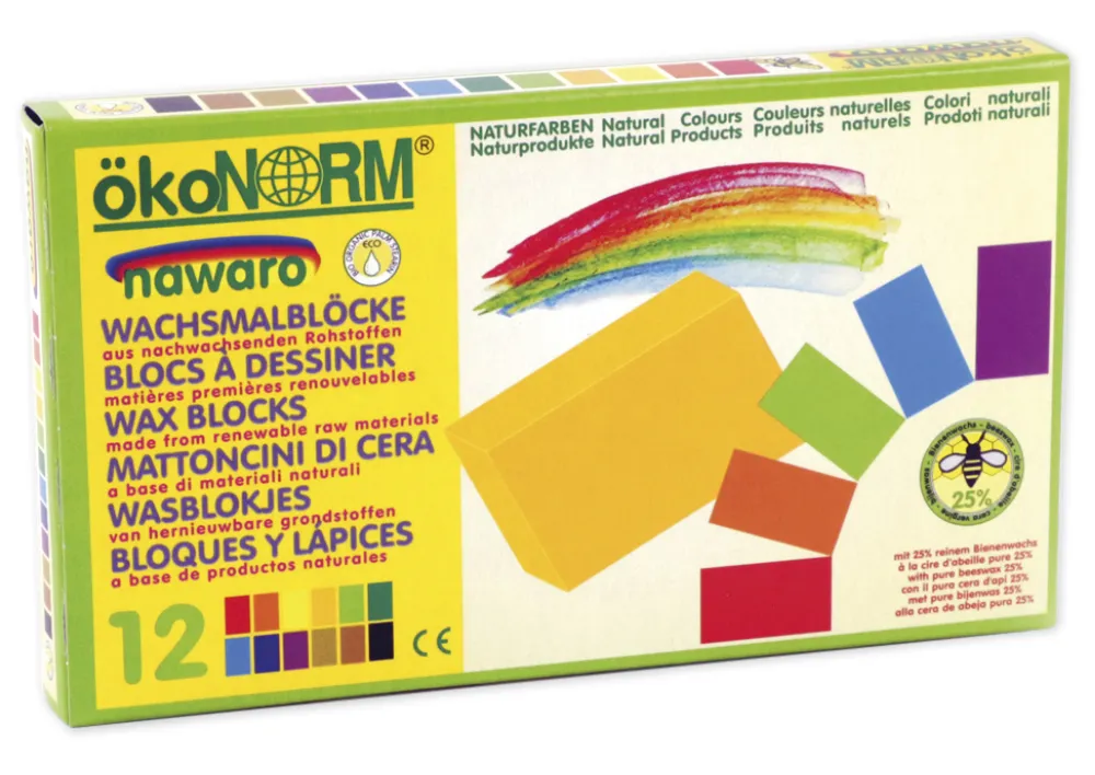 Wachsmalblöcke nawaro, 12-tlg.