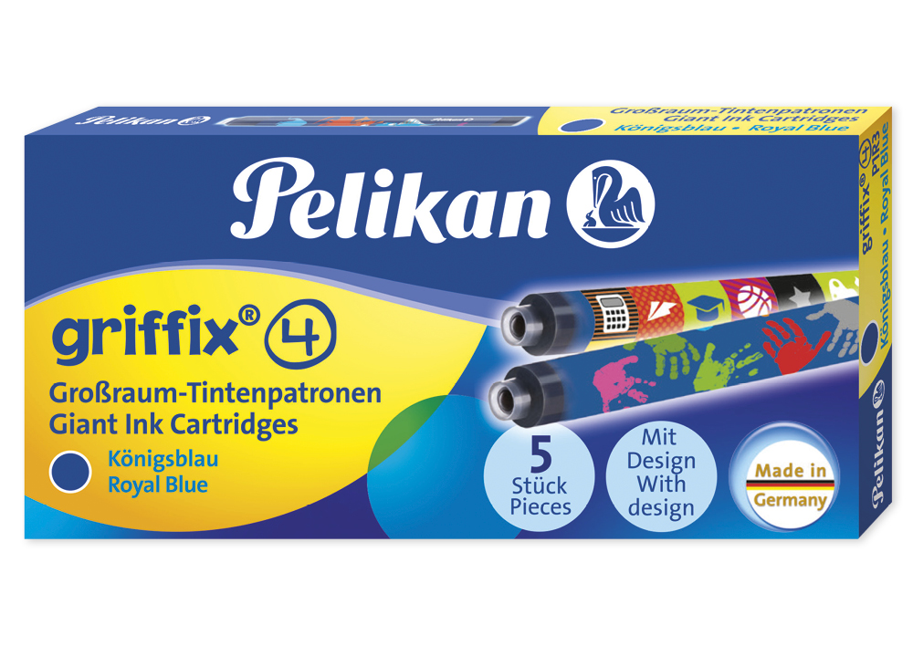 Pelikan griffix Großraum Tintenpatronen blau, 5-tlg.