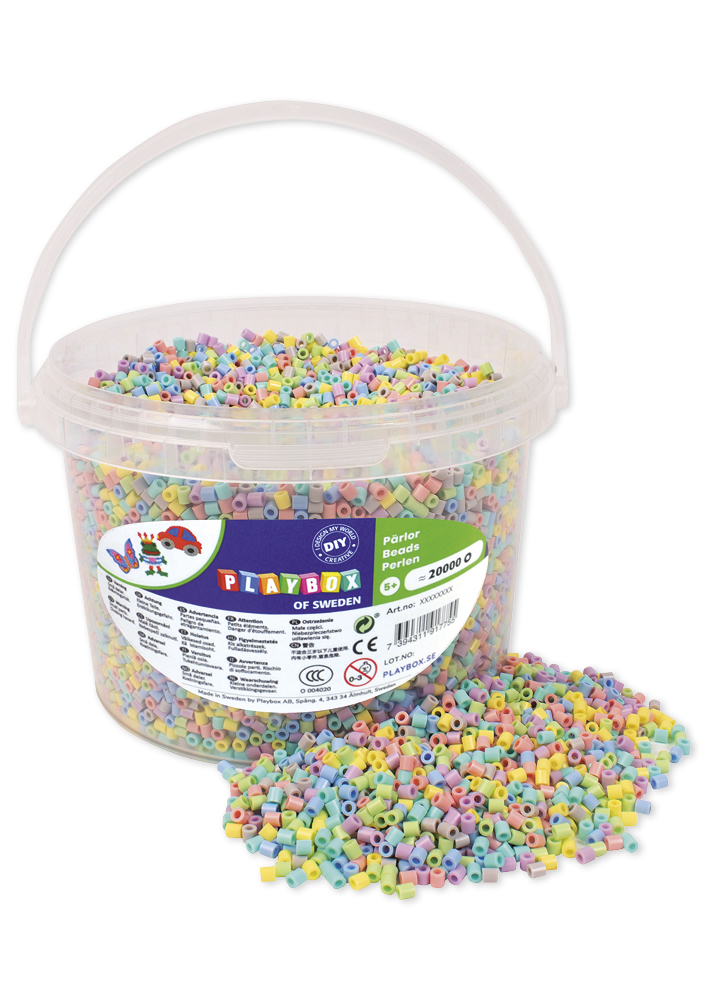 TimeTEX Bügelperlen im Eimer, 20.000 Stück