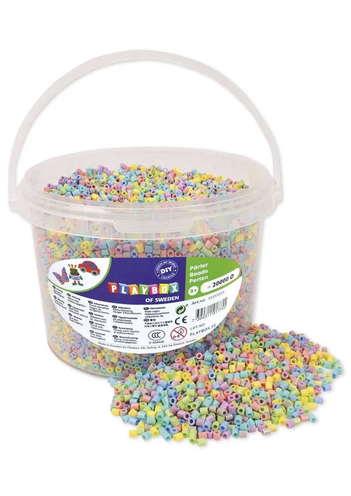 Bügelperlen im Eimer, 20.000 Stück