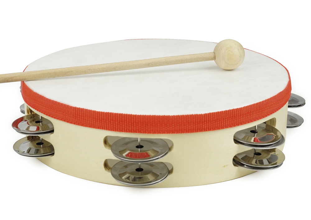 Tamburin mit Schlägel, 20 cm ø