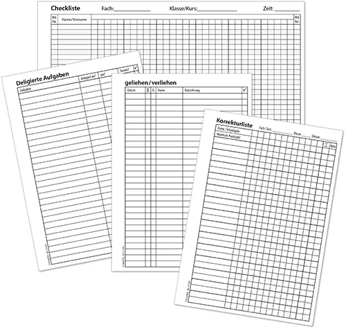 TimeTEX Download-Formulare für Ringbuchplaner A6