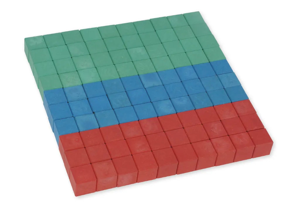 Set med aritmetiska kuber, 2x2 cm, 100 stycken. "Montessori Premium"