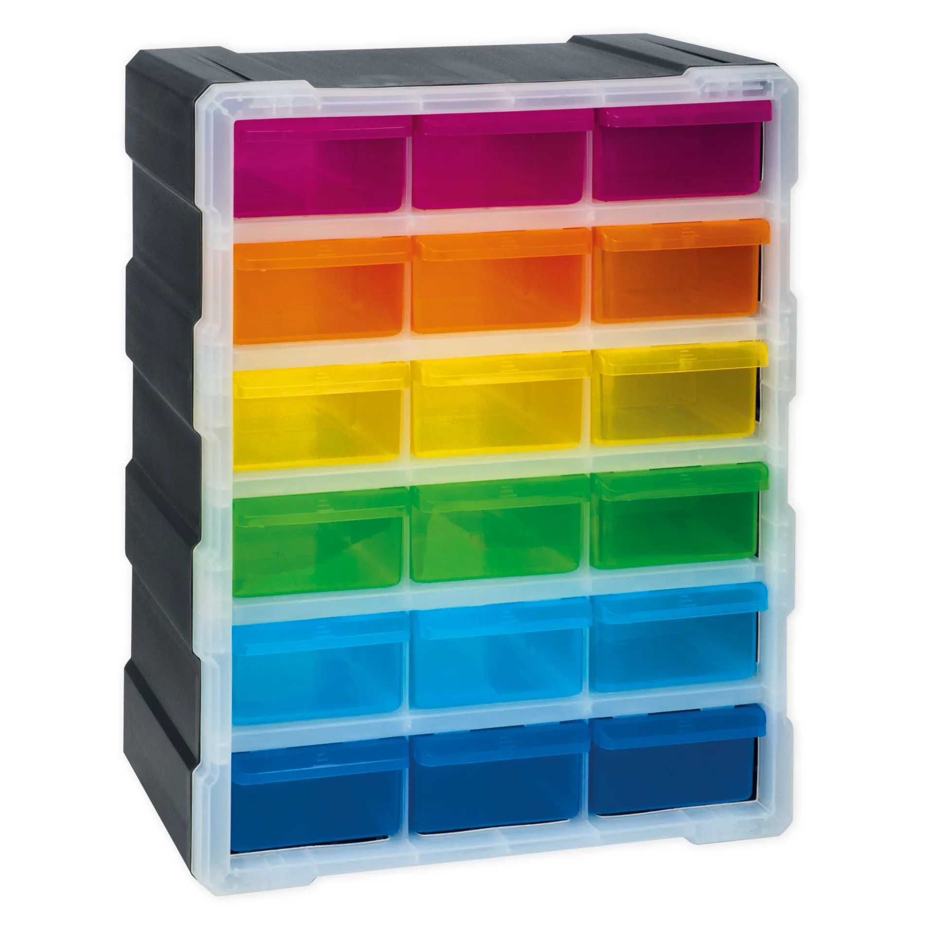 TimeTEX Schubladen-Box "Regenbogen", 6-farbig mit 18 Schüben