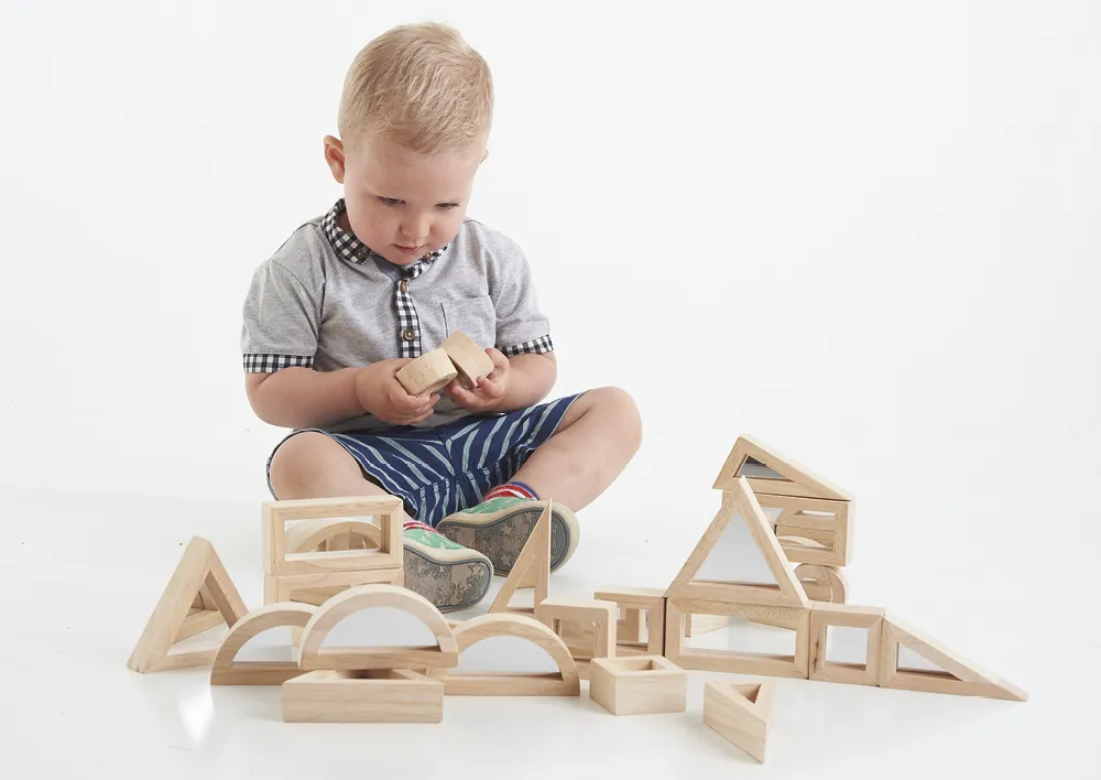 Holzbausteine "Spiegel", 24-tlg.