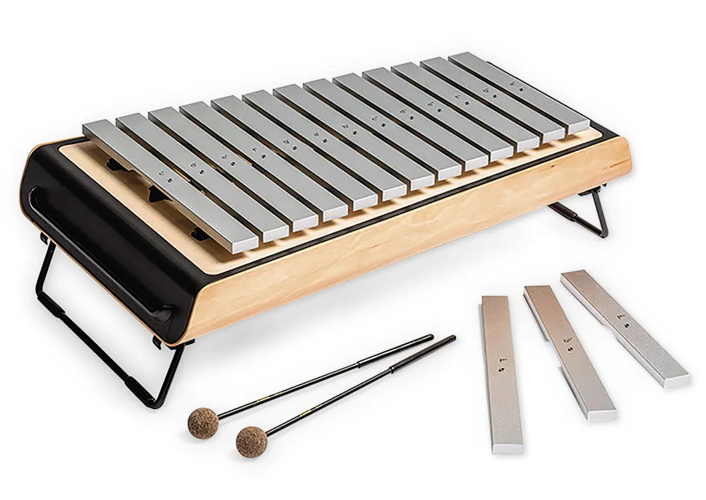 SONOR SMART Metallophon, Sopran c2-a3 + fis2, b2, fis3, mit Schlägel, zum Stapeln, SSM 10 DE SONOR SMART Metallophon, Sopran c2-a3 + fis2, b2, fis3, mit Schlägel, zum Stapeln, SSM 10 DE