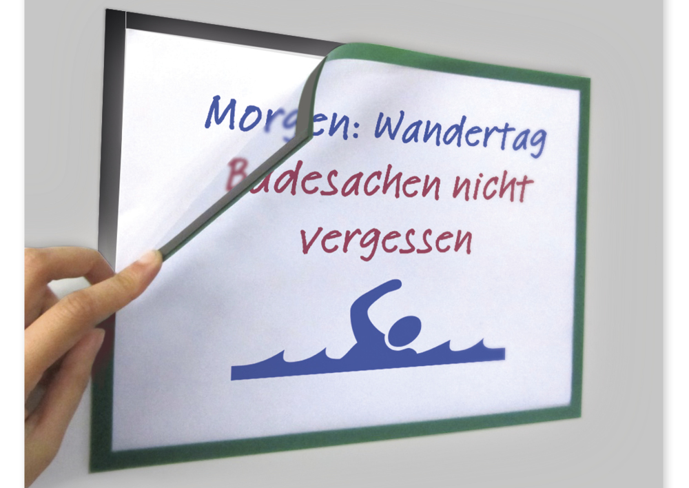 Magnetiska snäppramar A4-färgad, självhäftande baksida, 2 st