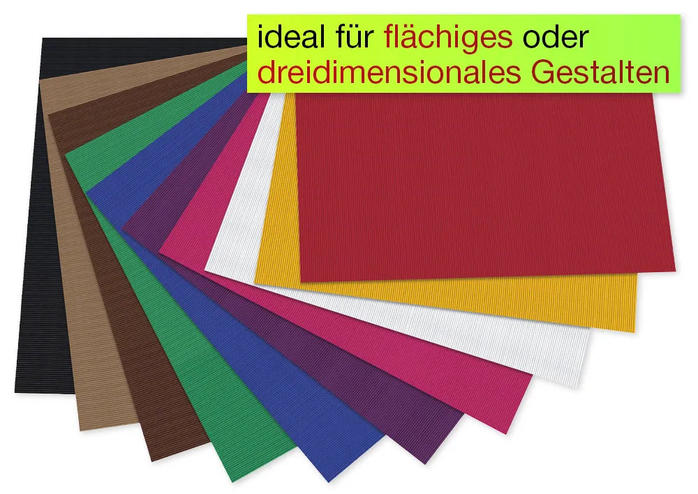 Wellpappe 50x70 cm, 10 Bogen