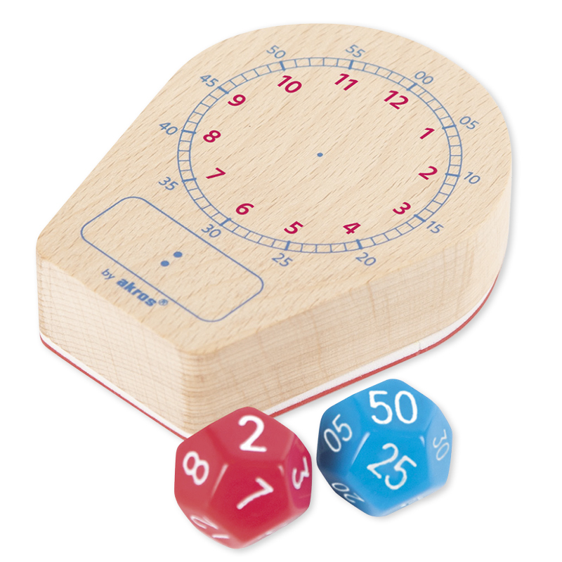 Hagemann Uhrzeiten-Spiel "Analog/Digital", mit Stempel und Würfeln, 3-tlg.
