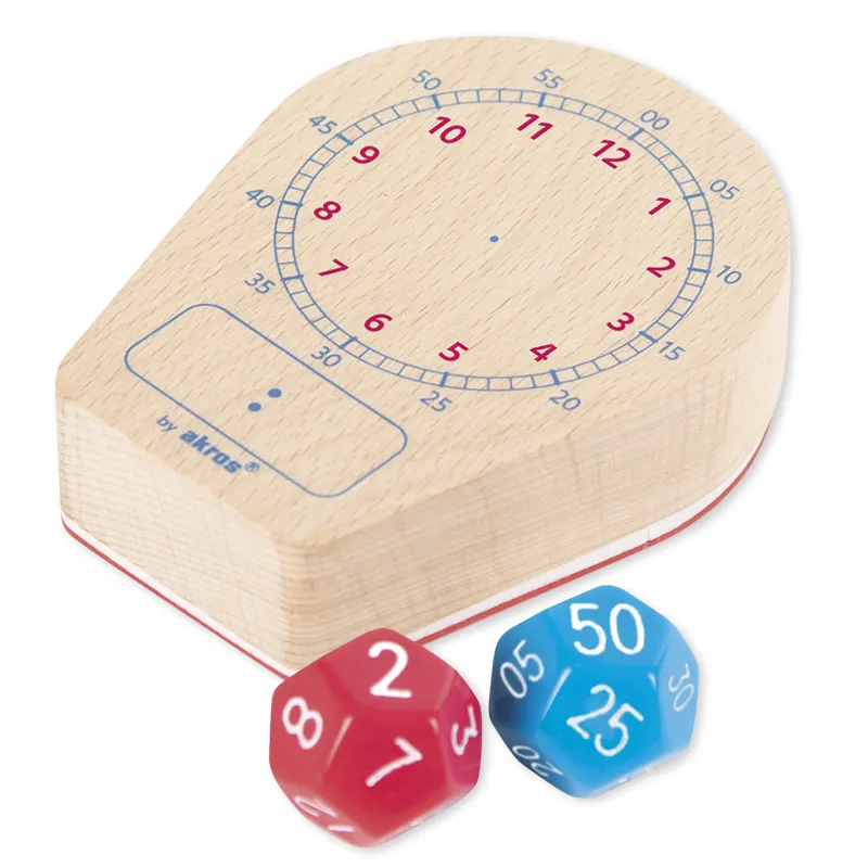 Uhrzeiten-Spiel "Analog/Digital", mit Stempel und Würfeln, 3-tlg.
