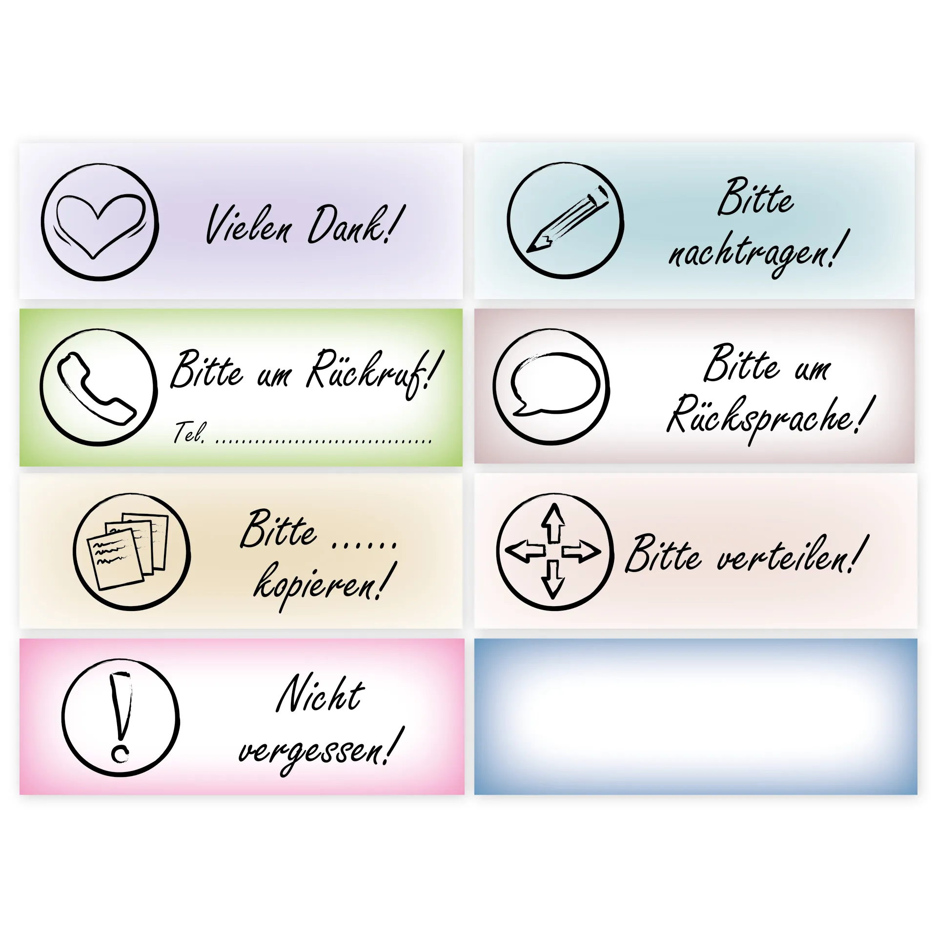 Haftnotiz-Blöcke "Kollegenpost", 73x26 mm, 8 Blöcke