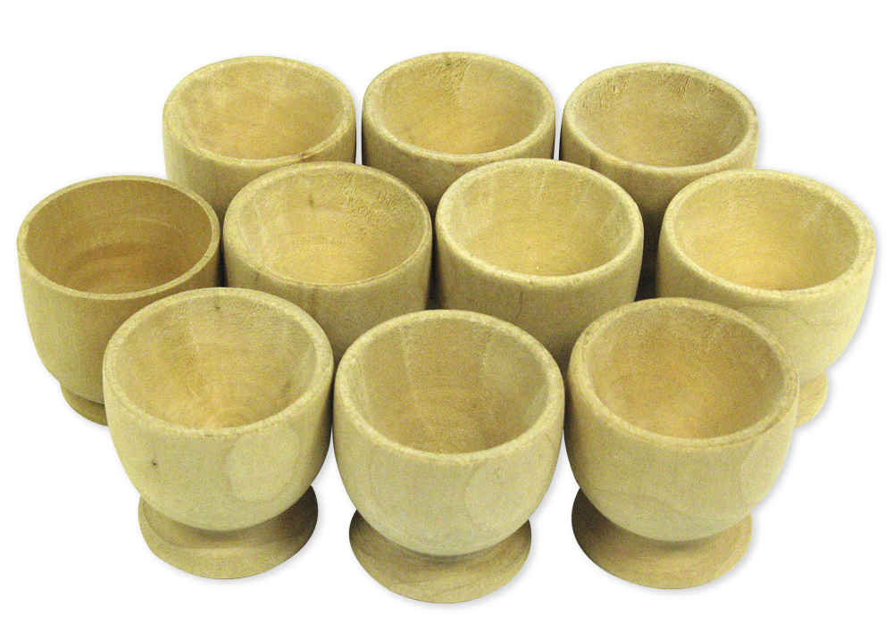TimeTEX Eierbecher aus Holz, 10-tlg.