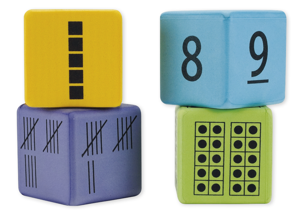 Set med visktärningar "nummerrepresentation", 16 st.