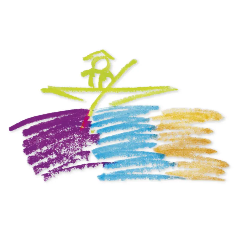 Wachsmal-Sticks 6 Neon-Farben als Drehstift