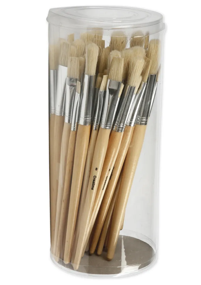 Naturhaar-Pinsel kurz, 80-tlg.