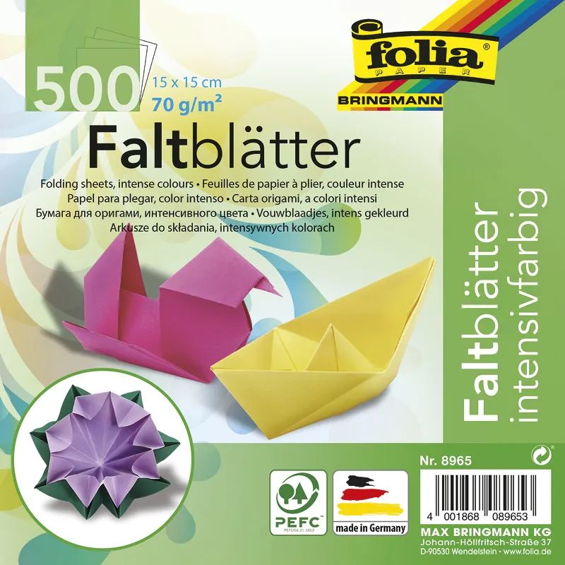 Faltblätter 15x15 cm, 500 Blatt