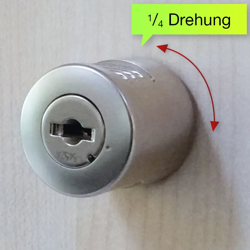 Dreh-Griff-Olive mit Schloss