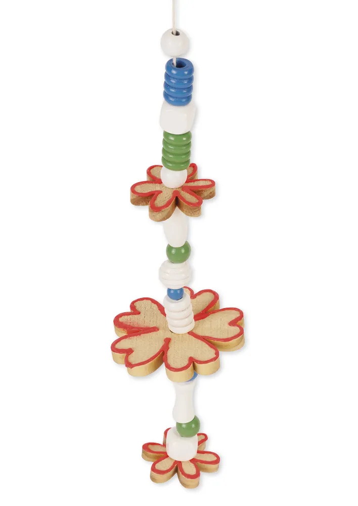 Fleurs en bois, petit modèle, 20 pièces