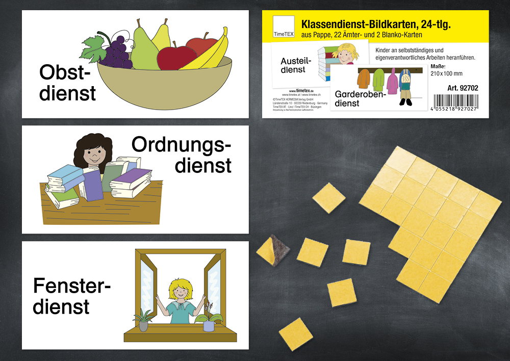 TimeTEX Klassendienst-Bildkarten magnetisch, 24-tlg.