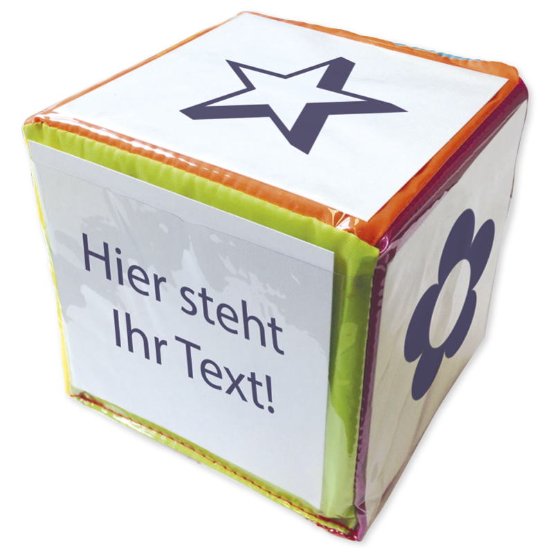 Klassuppsättning av tomma tärningar med fickor 15 cm, 12 stycken. i låda