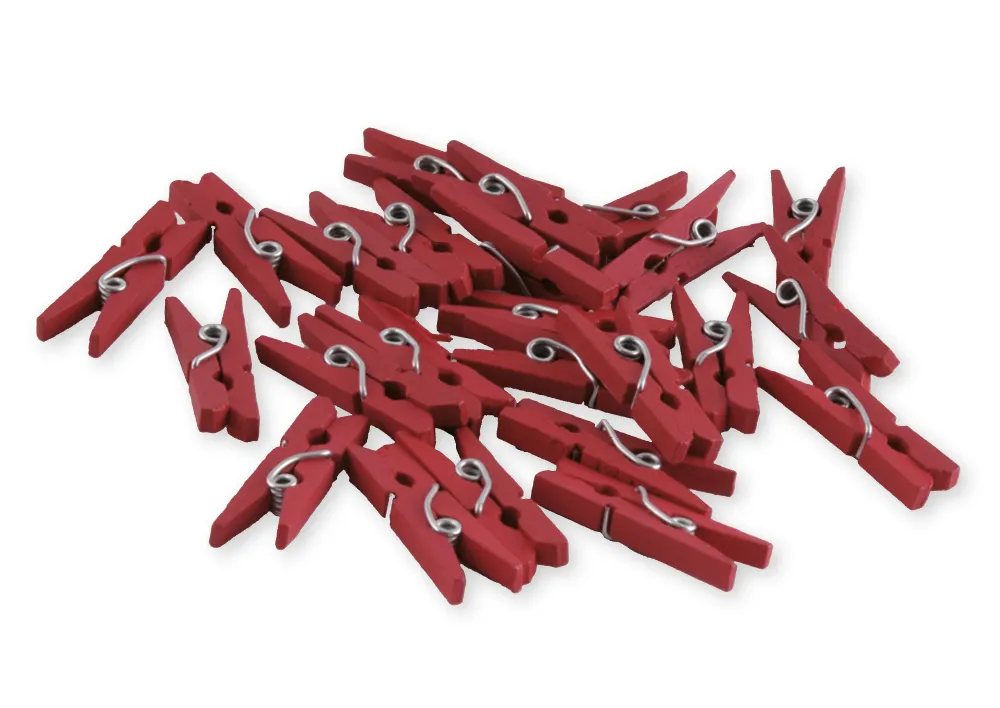 Holz-Klammern 25 mm (für Markierungen), 50 Stück