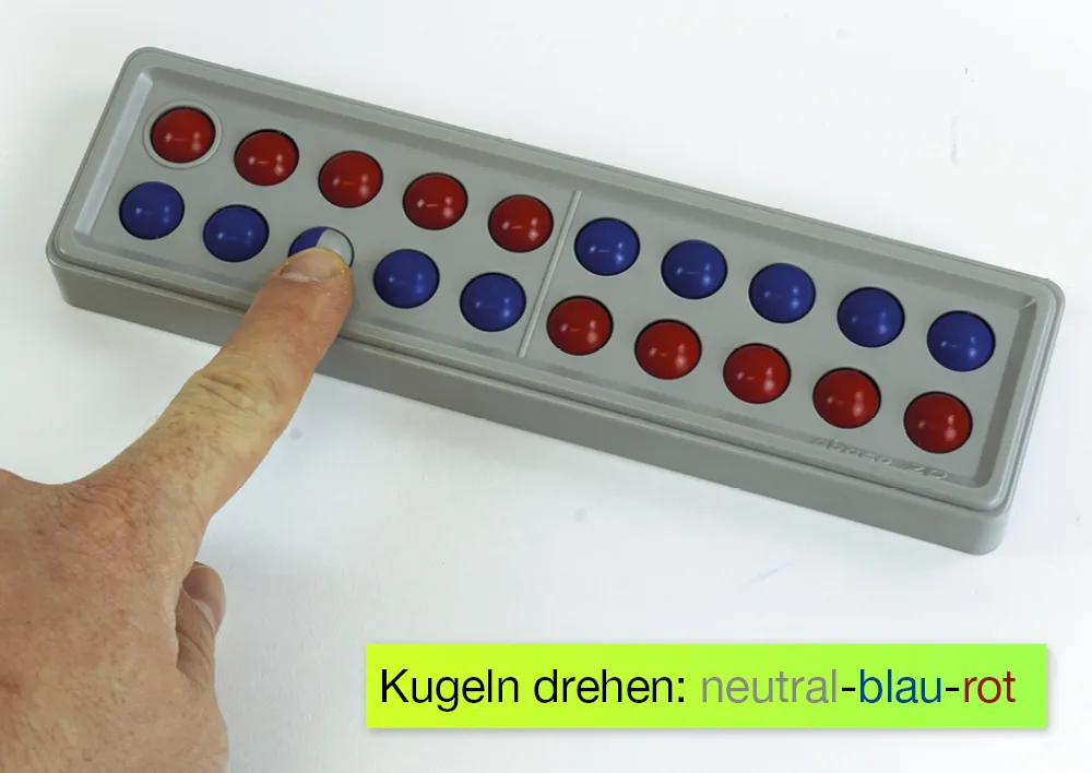 Klassensatz ABACO für 20-er Zahlenraum, rot-blau 5er-Wechsel, 24-tlg., in Box