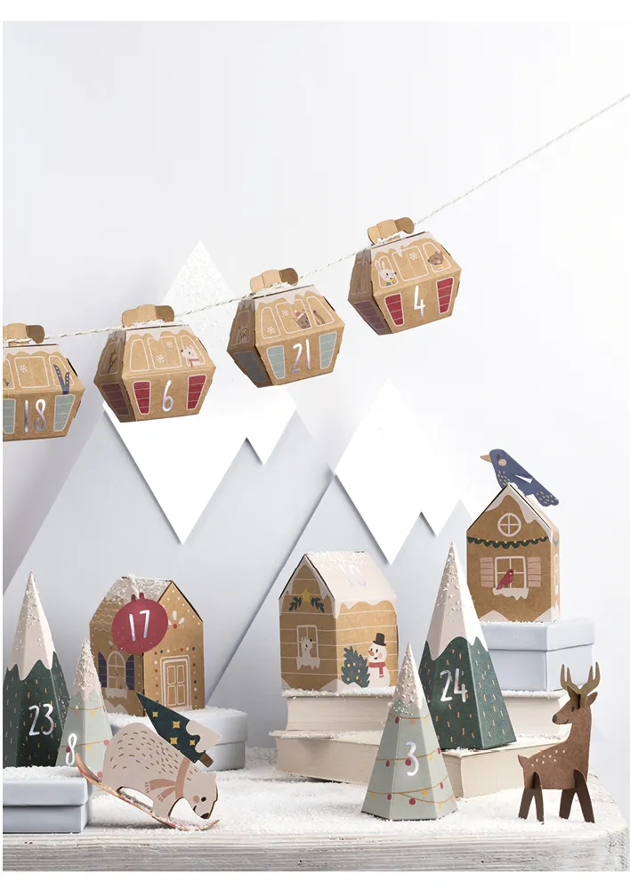 Calendrier de l'Avent à assembler « Village de Noël », 113 pcs