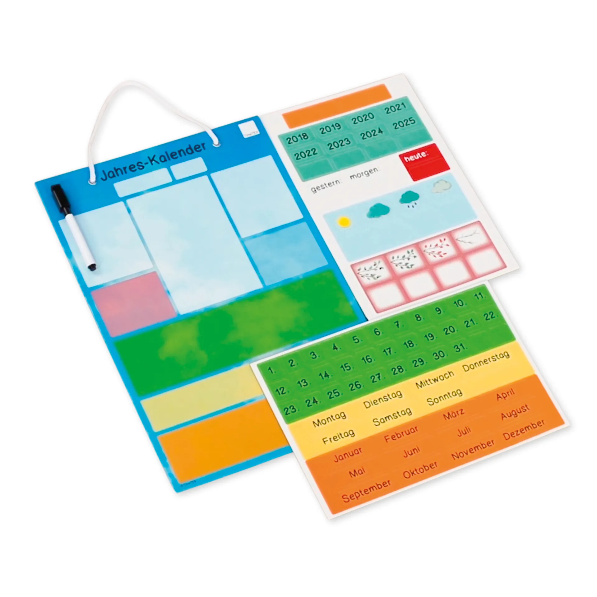 TimeTEX Jahres-Kalender magnetisch, ca. 28 x 41 cm