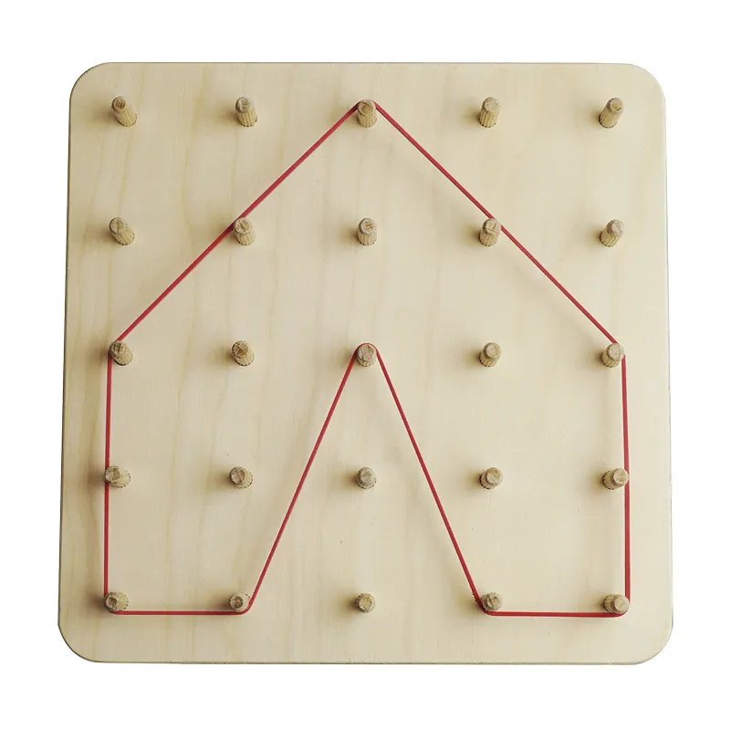 Trägeometriskiva (25 pinnar), 20x20 cm